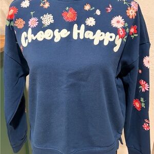 Wonder Nation Kids Navy Floral Sweatshirt